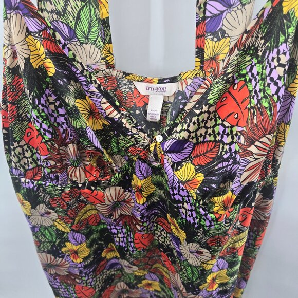 Tru To You by Cacique V-Neck Polyester Floral Sleep Slip 22/24 - Picture 5 of 9